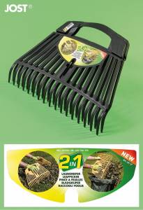 Bladgrijper set 2 in 1 zwart kunststof