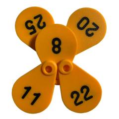 Flexi nekplaatje geel set à 25