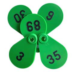 Flexi nekplaatje groen set à 25