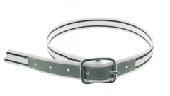 Halsriem nylon, leer met gesp