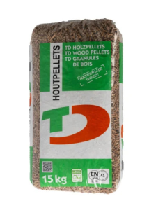 Bruine houtpellets Ten Damme ENplus A1 15 kg