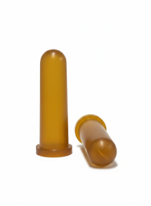 Kalverspeen rubber, honing-transparant 10cm