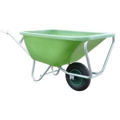 Kruiwagen Fort 200L Groen HDPE bak verzinkt onderstel