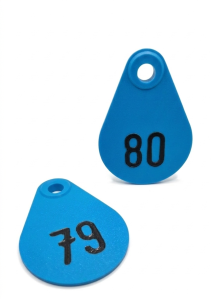 Flexi nekplaatje blauw set à 25