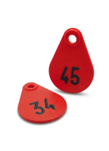 Flexi nekplaatje rood set à 25