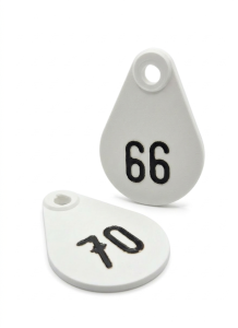 Flexi nekplaatje wit set à 25