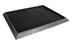Ontsmettingsmat met rubber rand zwart 98 x 80 cm