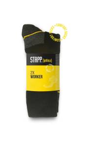 Sokken STAPP Yellow Worker zwart 2-pack