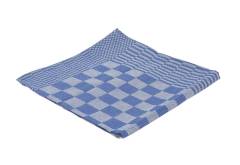 Theedoek blok 65x65 cm blauw 6 stuks