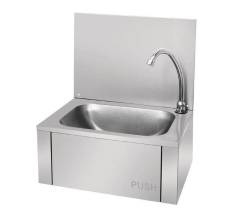 Wasbak RVS met kniebediening