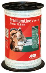 AKO PremiumLine schriklint wit/groen 12.5 mm 200m