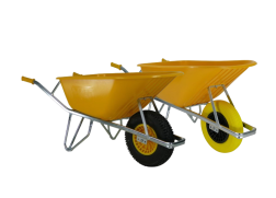 Kruiwagen Fort, 100L, -straatmakers- geel