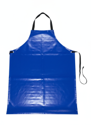 Melkschort blauw PE-gecoat