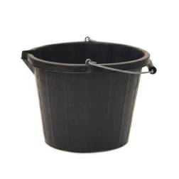 Emmer kunststof rond met tuit zwart 14L