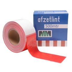 Afzetlint rood/wit 8cm 500m