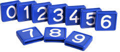 CRS 1 KOKERNUMMER Blauw 48 X 46 MM