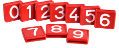 CRS 1 KOKERNUMMER Rood 48 X 46 MM