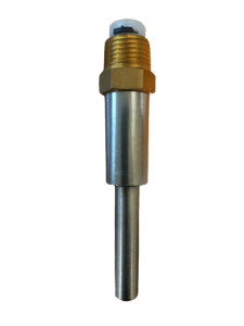 Brijbaknippel 1/2”, RVS messing, extra lange uitvoering