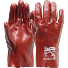 Handschoen PVC rood 270 mm maat 10
