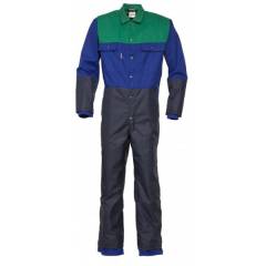 Melkersoverall Havep blauw/groen poly/katoen