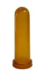 Kalverspeen rubber, honing-transparant 10cm