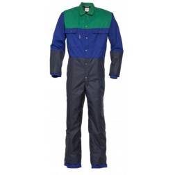 Melkersoverall Havep blauw/groen poly/katoen