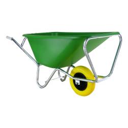 Kruiwagen Fort 165L HDPE bak verzinkt onderstel nooitmeerlek-wiel