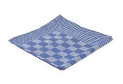 Theedoek blok 65x65 cm blauw 6 stuks