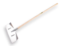 Sneeuwruimer/schep 40cm metaal verzinkt steel 130 cm